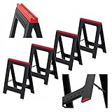 Kistenberg 4x Unterstellbock Titan Stand KTIS8060 – Zusammenklappbar | Rutschfeste Füße | 350 kg Belastbarkeit | Kunststoff | 58 x 41,5 x 77 cm