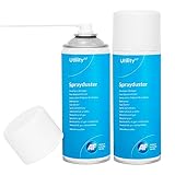 AF Utility Druckluftspray/Druckluftreiniger - Reinigungssprühdose - druckluftspray dose/Druckluft aus der Dose (Air Duster) – PC und Tastatur Reiniger – 2 x 400 ml Packung