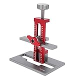 Greensen Kabinettür-Montageschablone, Aluminiumlegierung-Positionierwerkzeug mit Rutschfesten Gummipolstern für Rahmenlose oder Gerahmte Schränke Küche Badezimmer Kleiderschrank