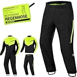 SHIMA HYDRODRY 2.0 Motorrad Regenbekleidung Hose Wasserdicht Reflektierend Damen Herren Set für Regenkombi Waterproof Regenschutz Atmungsaktiv Motorradkombi (Hosen Unisex, Fluo, XL)