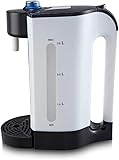 SLCHJX Kessel, schnelle Heizungskessel für kochendes Wasser, Anti-Drogen-Brennen 2 Sekunden heißer Warmwasserbereiter, 1500 W 3,0 l geeignet für den Haushaltsgebrauch/weiße Elegante