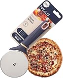 Nexus Pizzaschneider-Rad - Rollender Pizzaschneider mit Silikongriff und scharfer Edelstahlklinge Rutschfester Griff & Spülmaschinenfest Gleitet leicht durch Teig, Gebäck, Kruste, Mitternachtsblau