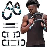 Twister Armtrainer, U-förmiger Verstellbares Brust, Arm & Oberschenkel Trainingsgerät (30-50 kg / 70-110 lb), Tragbarer Federwiderstand mit abnehmbarem Design, Fitnessgeräte für zuhause, Büro & Reise