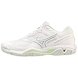 Mizuno Damen Wave Phantom 3 Indoor, Whte Gridge Patinagreen, 40.5 EU