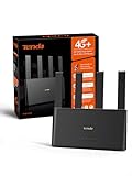 Tenda 4G08 LTE Router,4G+ Router unterstützt SIM Karten,4G+ Cat6 bis zu 300Mbps, WLAN Dual-Band AC1200, 4 x Externe Antennen,Gigabit-LAN/WAN-Anschlüsse, OpenVPN, MU-MIMO,Mesh Wi-Fi+, Plug & Play