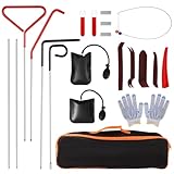 HuuppHip 16-teiliges Auto-Werkzeug-Set, professionelles Pannen-Set, unverzichtbares Notfall-Auto-Lockout-Set mit langer Reichweite, Luftkeilpumpe, nicht beschädigender Keil, Pannenwerkzeug-Set für