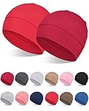 FocusCare Krebs Mützen für Frauen Haarausfall Schlafen Beanie 100% Baumwolle Schädeldecke