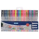 Stylex 43834 - Gelschreiber, 24 Gelstifte im Set, sortiert in 8 Metallicfarben, 8 Neonfaben und 8 Glitterfarben, zum Schreiben, Malen und Verzieren