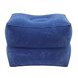 Hemobllo 1Satz Aufblasbares Beinruhekissen Für Flugreisen Höhenverstellbar Fußstütze Reisekissen Mit Tragetasche Waschbares Flockmaterial Für Lange Und Reisen