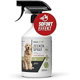 ReaVET Zeckenschutz Hund, Zeckenspray 500ml - Zeckenmittel mit Schwarzkümmelöl I Sofortschutz gegen Zecken I Zecken-Spray für Welpen I Zeckenabwehr