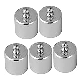 JUMPLAWN 5Stücke Kalibrierungsgewichte aus Stahlgewichte für Pädagogische Zwecke Präzise Kalibrierung von Waagen und Laborinstrumenten Vielseitig Einsetzbar Schule und Labor