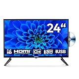 MEDION 59,9 cm (24 Zoll) Full HD Fernseher (integrierter DVD-Player, perfekt für Camping Wohnmobil LKW Garten, 12V KFZ Car-Adapter, Triple Tuner Receiver, HDMI, USB, MD 824001)