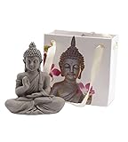 Buddha, Figur klein mit Geschenktasche, 5 x 5,5