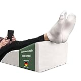 Ergonomisches Venenkissen zum Beine hochlagern - Beinauflage zum Beine hochlegen - Beinhochlagerungskissen - Keilkissen Stützkissen für Beine & Knie ideal als Lymphkissen und Venenkeil für beide Beine