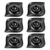 Schramm® 6 Stück Eierbecher Porzellan weiß matt oder schwarz matt geschwungen wählbar in 2 verschieden Farben Eierhalter mit Ablage Eierständer, Farbe:schwarz