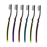 WOFASHPURET 6 Stück Zahnbürsten aus nachhaltigem Holz mit Aktivkohle Weiche Borsten Umweltfreundlich Rutschfester Griff für Zuhause Reise und Tägliche Zahnpflege Zufällige Zufällige Farbe