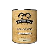 THE WACHS BROS. - Klassischer Leinölfirnis – farblos - 0,75 Liter - Premiumschutz für alle Holzflächen