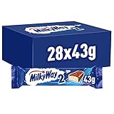 Milky Way Schokoriegel | Milchcreme | 28 Doppelriegel in einer Box (28 x 43 g)