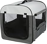 Trixie Tragetasche, Hundebox für Zuhause „Mobile Kennel, 50 x 50 x 60 cm, grau - 39703