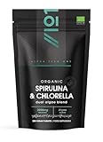 Bio Spirulina & Chlorella 2000 mg – 300 Tabletten – Aufgebrochene Zellwand – Kaltgepresstes, reines Supplement ohne Zusatzstoffe (75 Tage Vorrat) von Alpha01