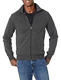 Amazon Essentials Herren Fleece-Jacke mit durchgehendem Reißverschluss, Dunkelgrau Meliert, M