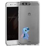 Silikon Hülle kompatibel mit Huawei P10 Case transparent Handyhülle Lilo & Stitch Fanartikel Disney