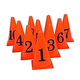 BIUDECO 10 STK Parkplatzmarkierung Koordinationsringe Vorgedrehte Hülsen Joint Mit Aktivkohlefilter Absperrleinenhalter Auto Fernbedienung Blitzlicht Verkehrskegel Zahlenmarkierungseimer