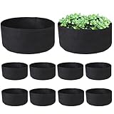 10 Pack 10/15 Gallonen Pflanztaschen Pflanzsäcke Stoff Anzuchttöpfe für Belüftung Design Wiederverwendbare Gartenbehälter Ideal für Blumen, , Tomaten, Kartoffeln