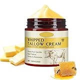 Beef Tallow Creme für Gesicht & Körpe, Beef Tallow Creme 120g, Bio Grasgefütterter Rindertalg und Honigbalsam, Natürliche Talg-Gesichtscreme & Bodycremes, Tiefenhydration, Beef Tallow Skincare