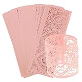 TOGEVAL 50 Stück Papierlampenschirme mit Hohlmuster Herzform Papierlampen verpackungen für Elektronische Kerzen Einfache Installation Sichere Nutzung Warme Lichtatmosphäre für Zuhause und