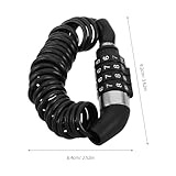 VANZACK Hochsicheres Fahrradschloss Kabel mit 4 stelligem Zahlencode Robustes Stahlseil Wetterbeständig Rücksetzbar Tragbar für Helmsicherung E bikes Elektroroller und Gepäck