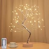 Bonsai Baum Licht Warmweiß, 108 LED Baum Lampe mit Fernbedienung Timer, 8 Modi Dimmbar, USB/Batteriebetrieben, Verstellbare Äste, LED Lichterbaum für Party Geburtstag Weihnachten Innendekoration