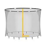 Baunsal® Trampolin Sicherheitsnetz Ø 305 cm (LI-CR) aussenliegend für 8 Netzstangen Netzhöhe 180 cm Ersatzteile Netz Schutznetz Kindertrampolin Ersatznetz Gartentrampolin Outdoor