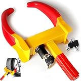 KEELYY Wegfahrsperre Radkralle Parkkralle Diebstahlsicherung mit 2 Schlüsseln, Felgenkralle Reifenkralle Wegfahrsperre Diebstahlsicherung für Anhänger Wohnwagen Autos, Wohnmobil