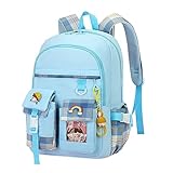 zuousxbs Stilvolle Schultasche, Reise-Laptoptasche, Rucksack, Primärrucksack, lässiger Tagesrucksack, Büchertaschen für Studenten, Teenager, Mädchen