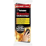 RAKSO Kaminscheibenreiniger - 4 Kaminglasreinger, 2x2 Stk. - Kaminreiniger Scheibe, Ofenglasreiniger, Kamin Scheibenreinigung, Kaminglas Reiniger, Ofenreiniger Kamin