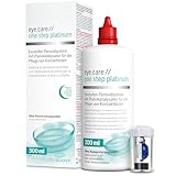Eye.care platinum solution Peroxidreiniger mit Platinkatalysator zur Desinfektion von weichen und harten Kontaktlinsen. Ohne Konservierungsmittel inkl. Behälter 300 ml