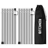 KOMCLUB Zeltstangen, Teleskopstangen für Planen, Zelt Pfosten Camping Pole Glas Perle Frühling Verbindung Edelstahl Ersatzplane Pfosten 240 cm 2 Sets