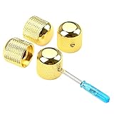 BESPORTBLE 4Stücke Gitarren Volumenkappen Gitarrenpotentiometerknöpfe Bass Dome Knöpfe für Präzise Lautstärkeregelung Einfach zu Installieren Langlebig und Kompatibel mit Gitarren