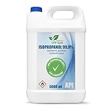 Isopropanol 99,9% | 5 Liter Reiniger | Hochprozentiger Isopropylalkohol | IPA Fettlöser Entfetter | IPA Reinigungsalkohol für Haushalt, Elektronik Auto, Lack | Isopropylalkohol reinigt & entfettet