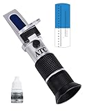 ZITFRI 2 in 1 Honig Refraktometer mit ATC Imker Refraktometer Brix 58-90% Wassergehalt im Honig 12-32% Refractometer Honig Handrefraktometer für Honig Zuckersirup Fruchtmarmelade Melasse