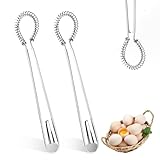 2 Stück Spiral Whisk,Spiralbesen Edelstahl,Flacher Schneebese,Mini Schaumschläger,Saucenbesen Rührbesen,Schneebesen Klein,Spiral Sauce Whisk zum Kochen,Mixen,Verquirlen,Rühren,Schlagen