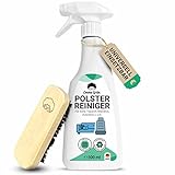 Emma Grün® Polsterreiniger für Sofa, Couch & Autositze 1x500ml [inkl. Polsterbürste] - Nachhaltig & Anti Geruch - Auto Innenraum Reiniger - Polsterreinigung