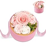 Seifenblume Rosenbox, Rosenseifenblume Geschenkbox, Gefälschte Blumen Geschenk Box, Romantisches Geschenk für Muttertag, Jahrestag, Geständnis, Valentinstag, Weihnachten (Rosa)