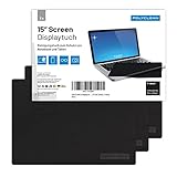 POLYCLEAN 3x Bildschirmreiniger – 15 Zoll Microfasertuch für Display, Laptop und Tastatur – Screencleaner zum Schutz von Notebook und Tablet (31x22 cm) – Display Reiniger Touchscreen Reiniger