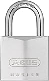 ABUS Marine Vorhängeschloss 75IB/40 - wetterfest - Messing-Schlosskörper mit Nickel Pearl Beschichtung - ABUS-Sicherheitslevel 6 - Silber
