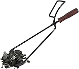 Cerkkapo Kaminzange, 40cm Schwerlast Kaminholzzange, Feuerholzzange kaminzubehör Kaminbesteck Anti-Verbrühung Lange Brennholzzange Kaminzange Feuerholzzange für Lagerfeuer und Kaminöfen