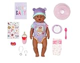 BABY born Eva, Babypuppe mit 10 Funktionen und Accessoires, für Kinder ab 3 Jahren, funktioniert ohne Batterie, 43cm große Puppe, 836408 Zapf Creation