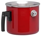 Simmertopf 2l Edelstahl/Emaille rot