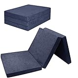 FORTISLINE - Klappmatratze 180x65x7cm - 3-teilige Faltmatratze - H2 Gästematratze - Camping Faltbare - Kamping Bett - Waschbar Bezug - Erwachsene Klappbar - Reisematratze - Schaumstoff Matratze